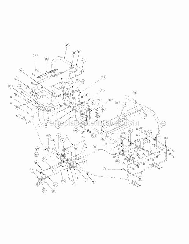 Control Assembly Diagram and Parts List for M50-KHS 53AB5BBP750-23HP-OHV Cub Cadet Lawn Tractor